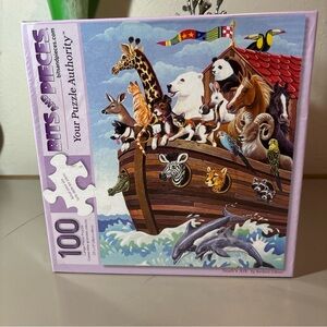 Bits And Pieces Puzzle 100 Piece Noah’s Ark Large Pieces Art New